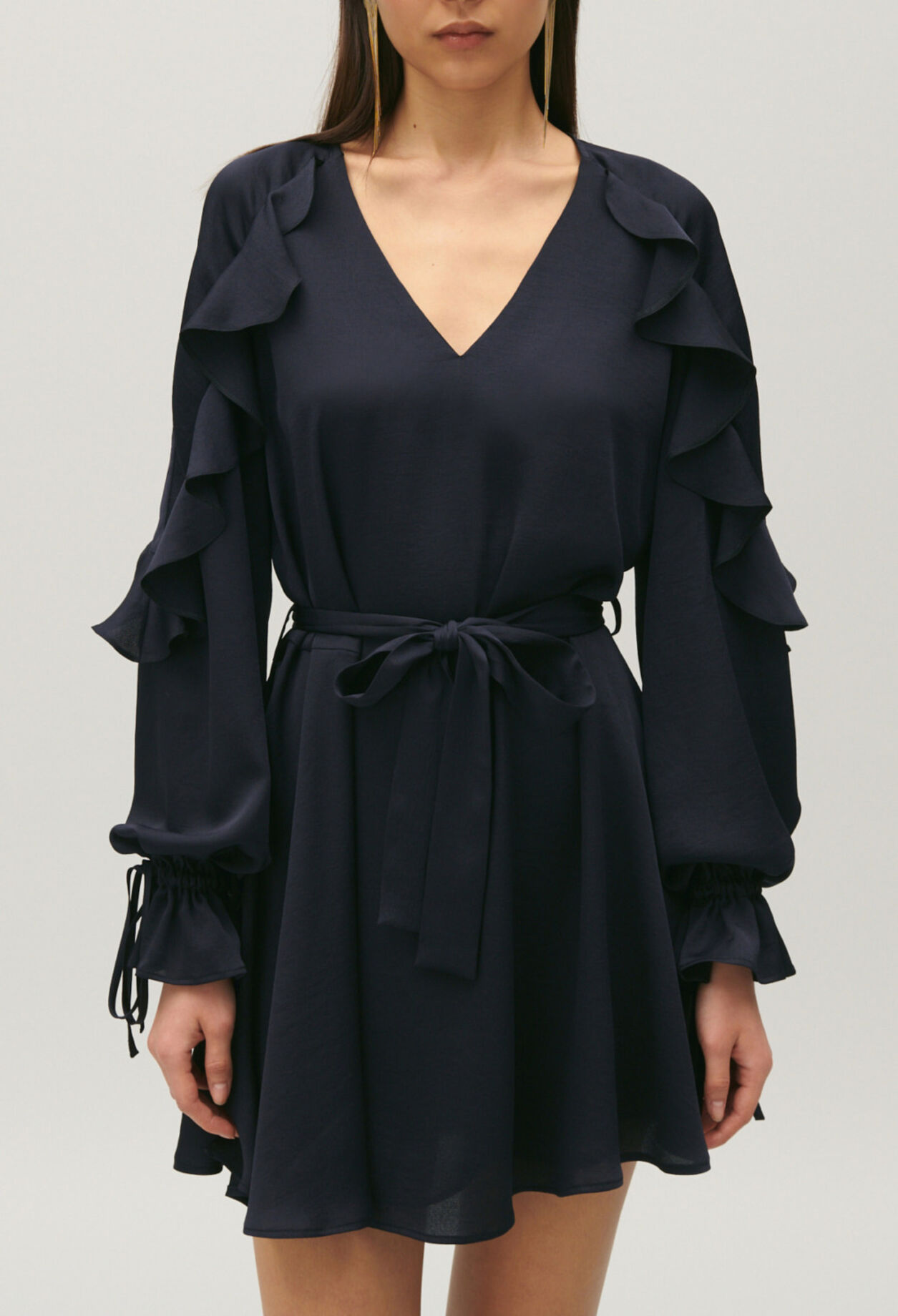 Short navy ruffled dress Short navy ruffled dress