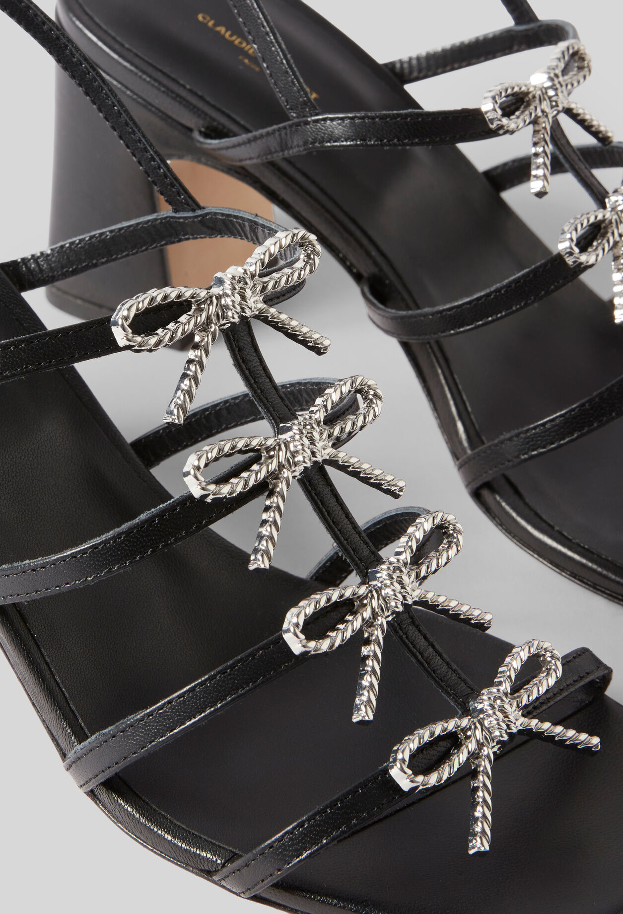 Jewelled leather sandals