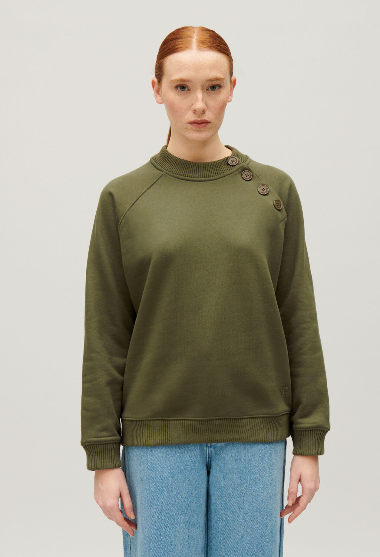 Button sweatshirt