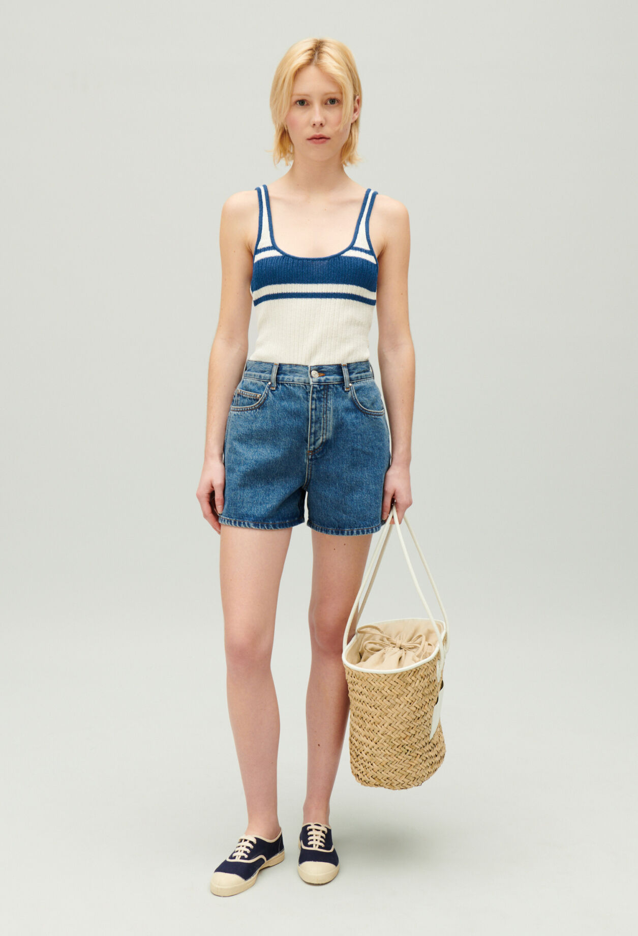 Cream knitted vest top