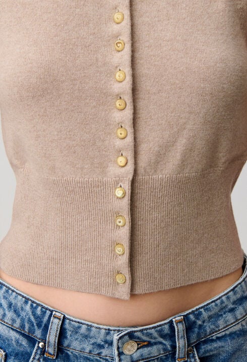 Button-Up Knitted Top