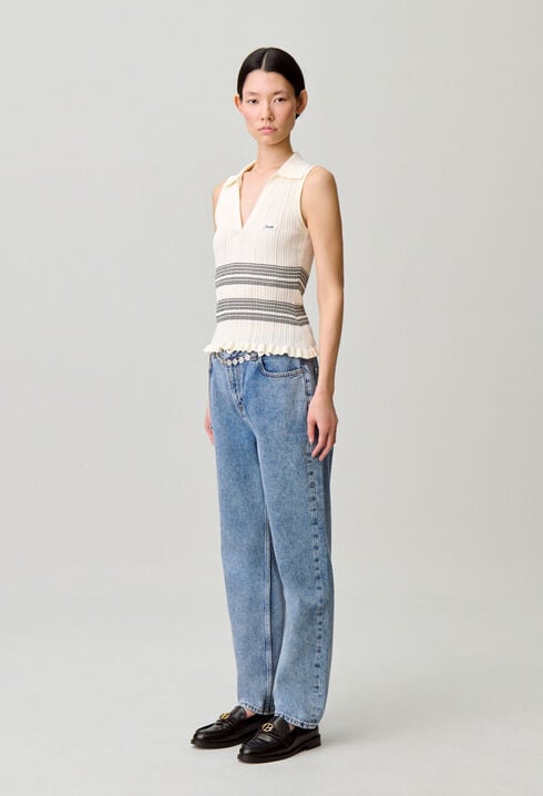 Fine knit top