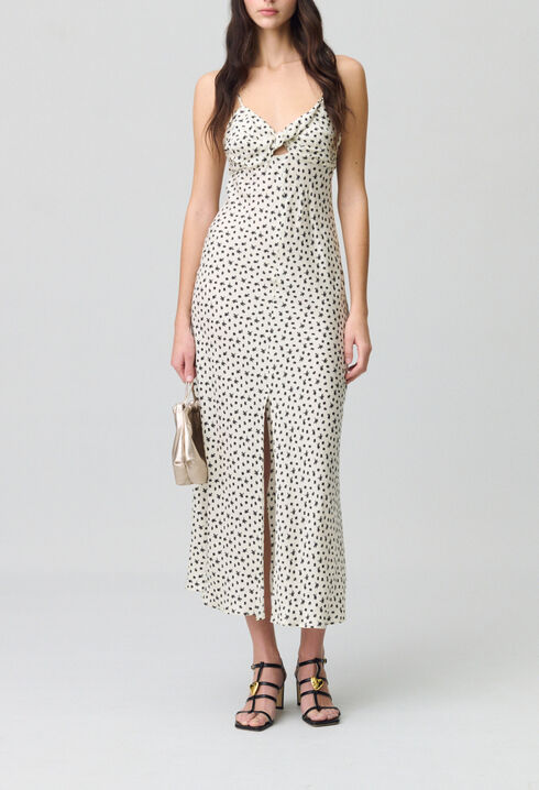 Satin Floral Maxi Dress