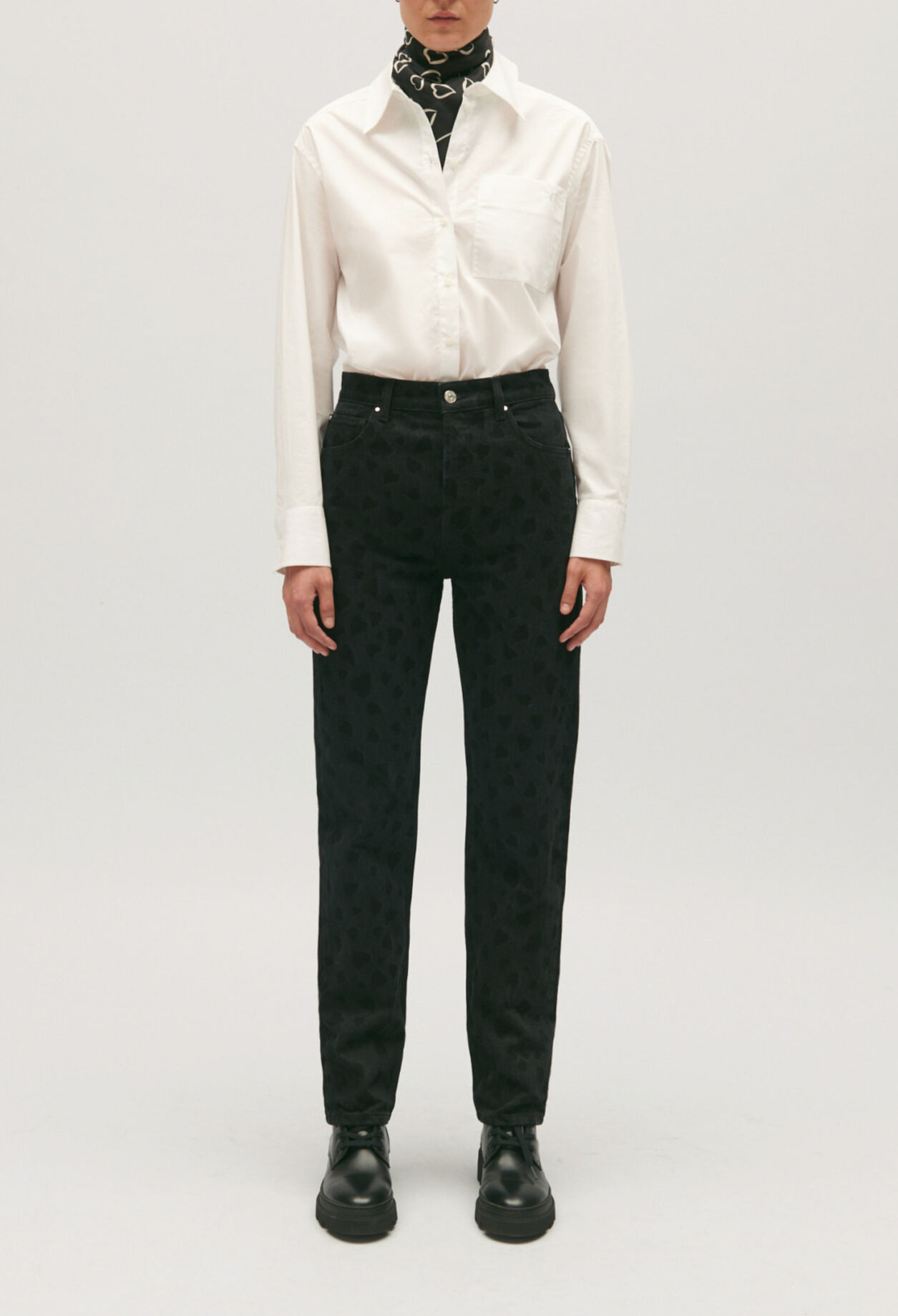 Heart straight-leg jeans