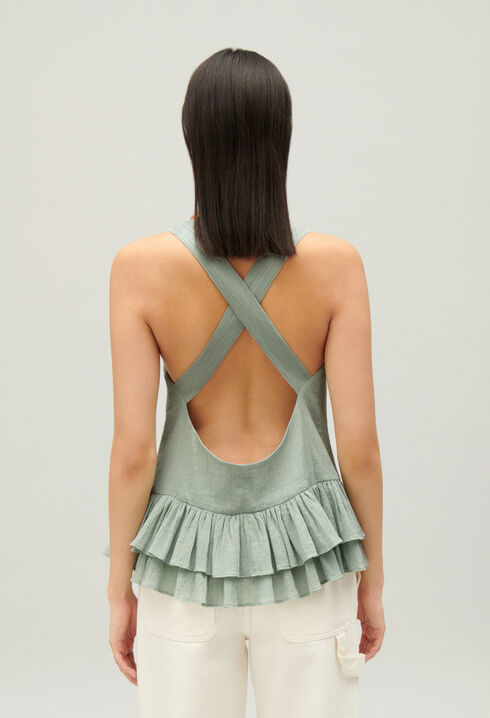 Ruffled crop top