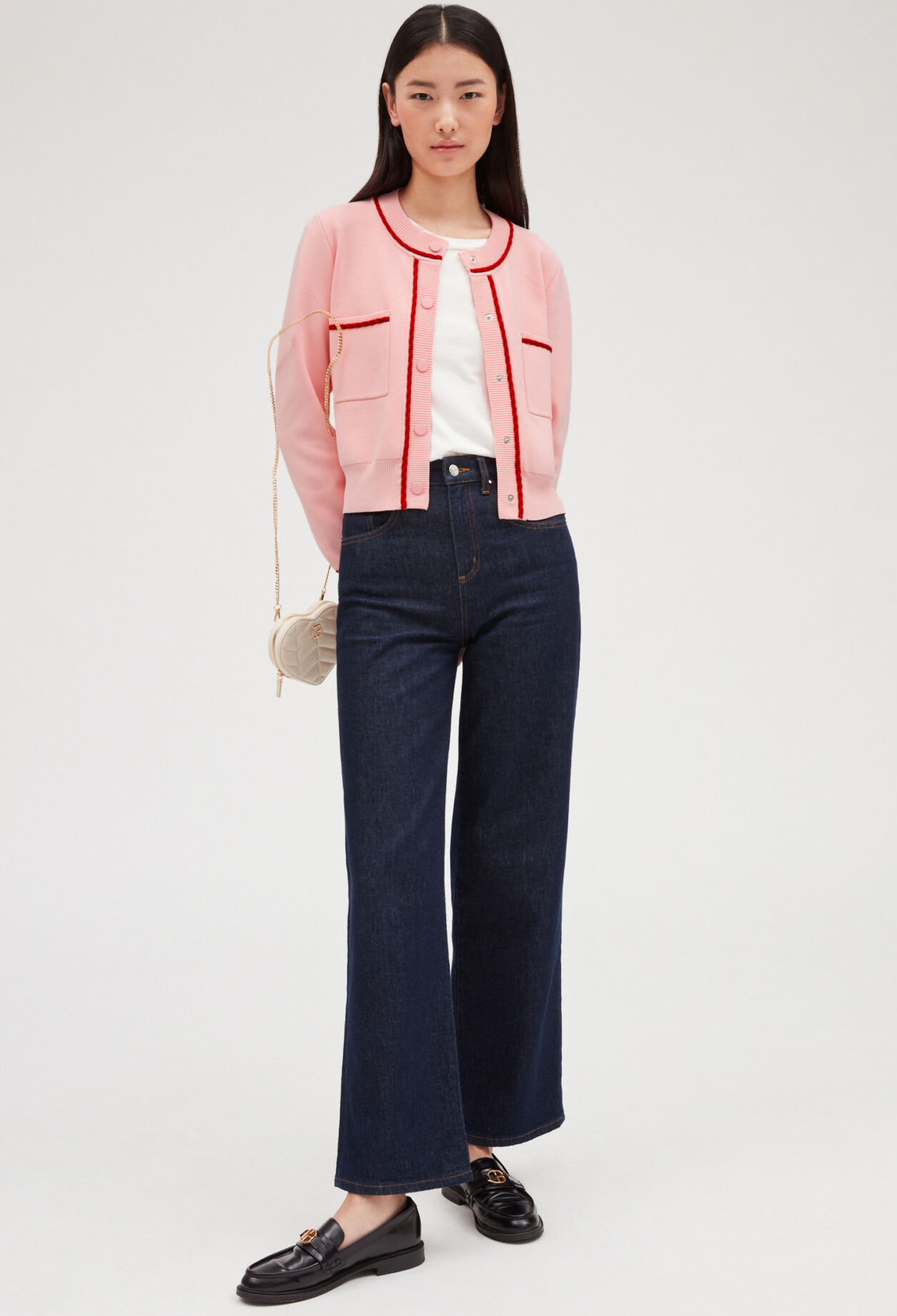 Cardigan with braided trim