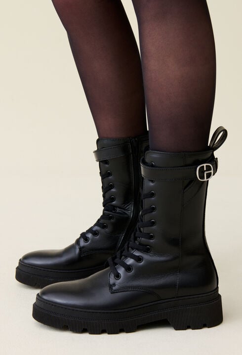 High Leather Ranger Boots