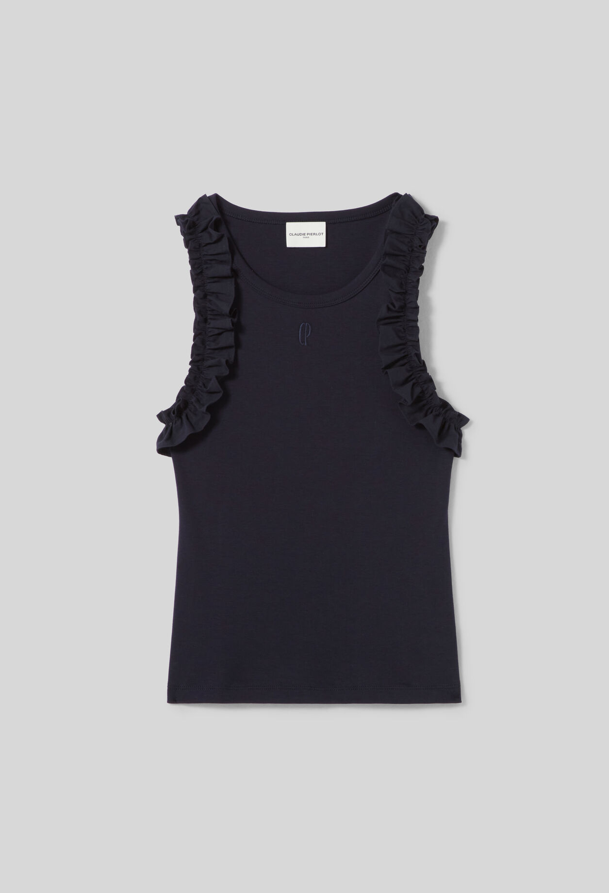 Embroidered cotton T-shirt