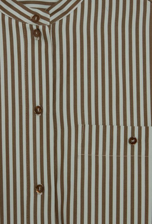 Green striped maxi dress