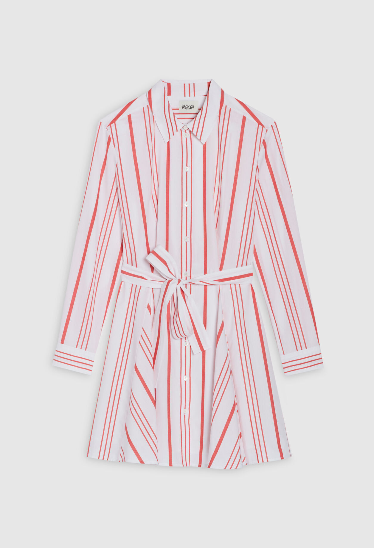 Short striped shirt dress