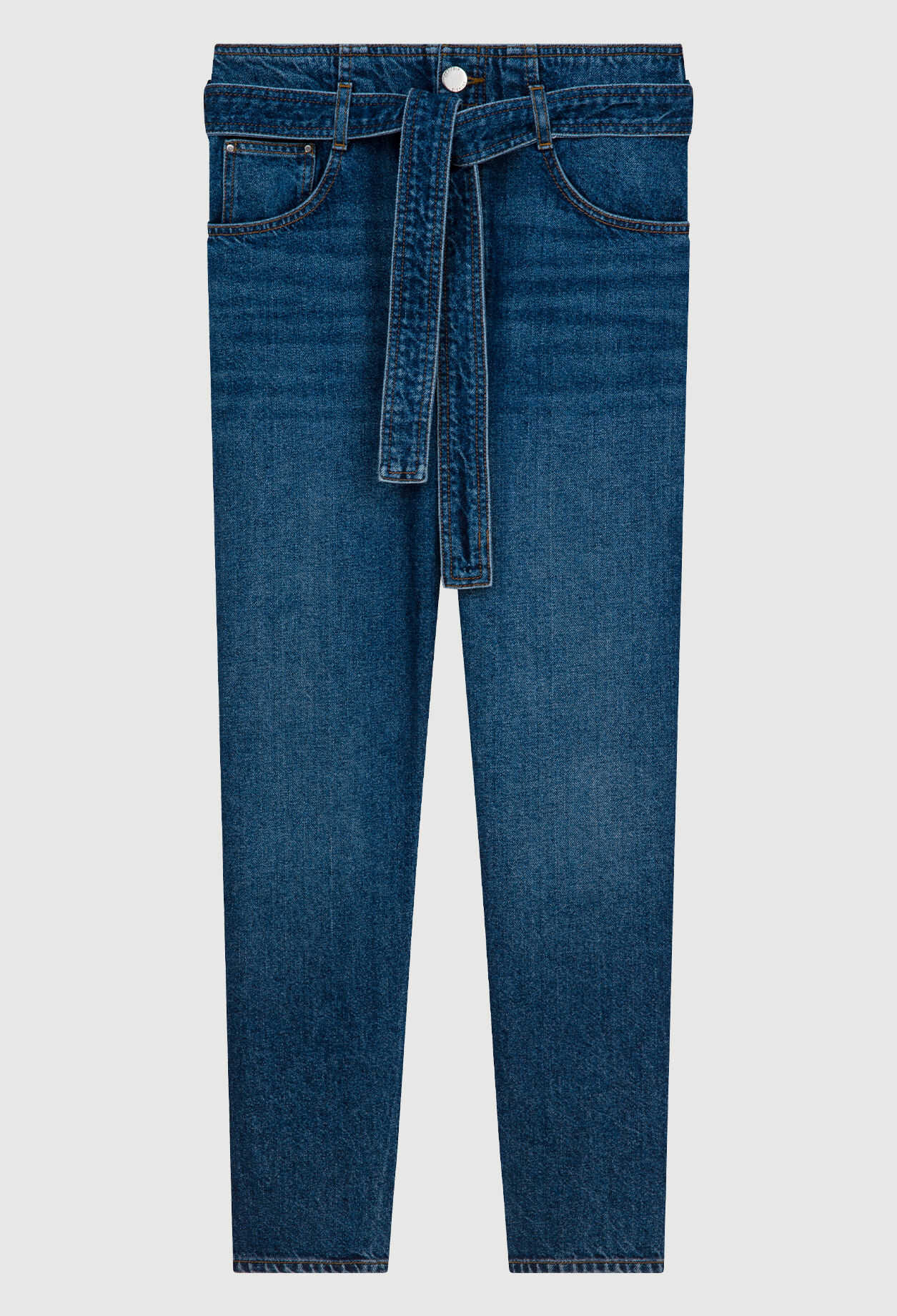 Belted jeans
