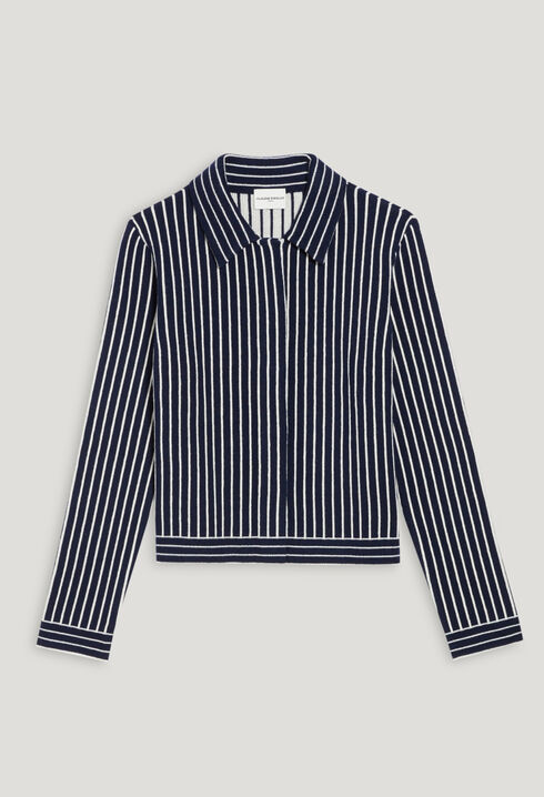Stripy knit cardigan