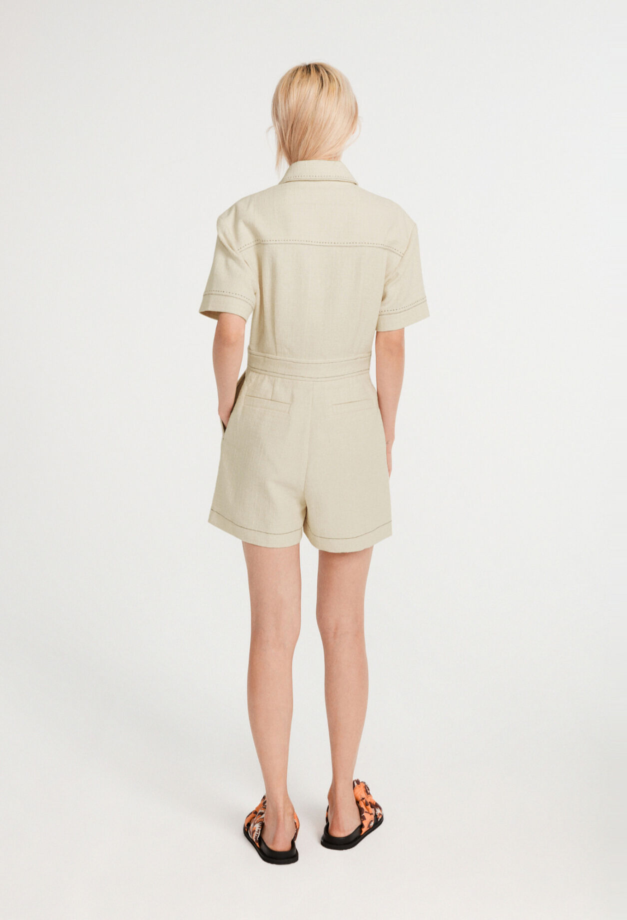 White recycled cotton playsuit White recycled cotton playsuit