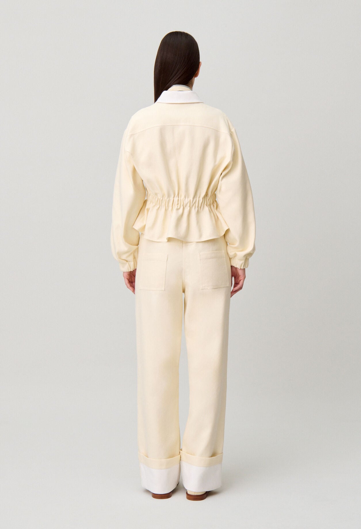 Cotton shirt collar jacket