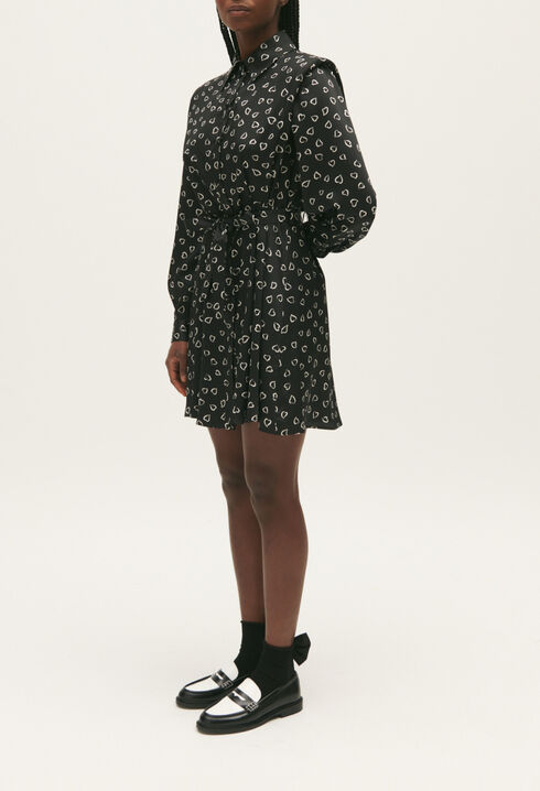 Short heart print dress