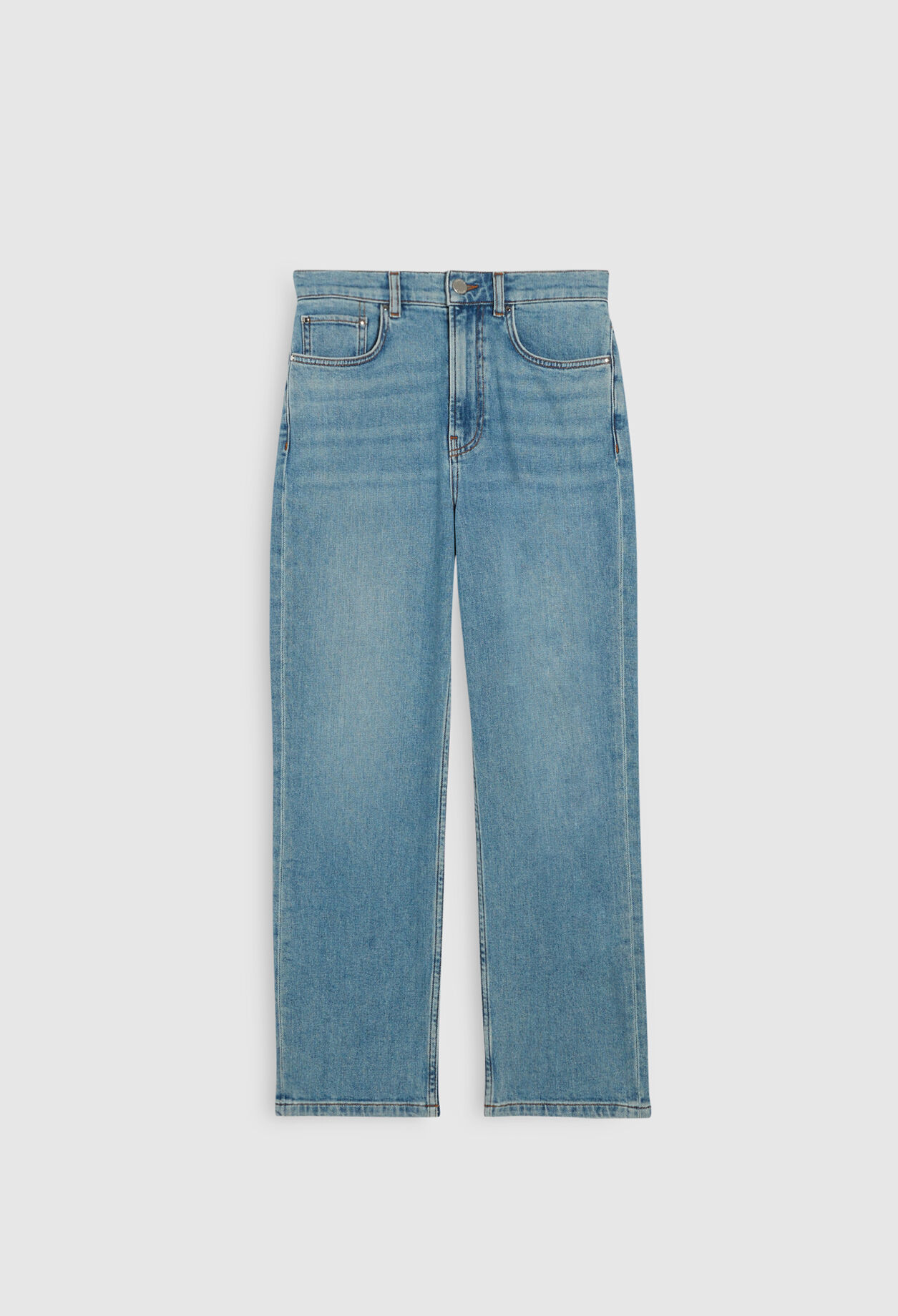 Faded blue jeans made of organic cotton Faded blue jeans made of organic cotton