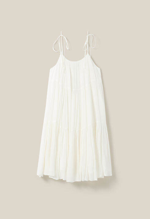 Ecru Babydoll Mini Dress