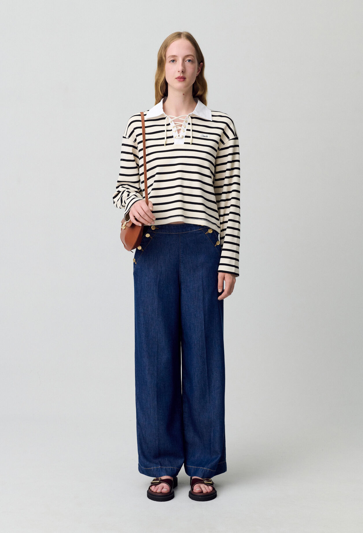 Wide-Leg Sailor Trousers