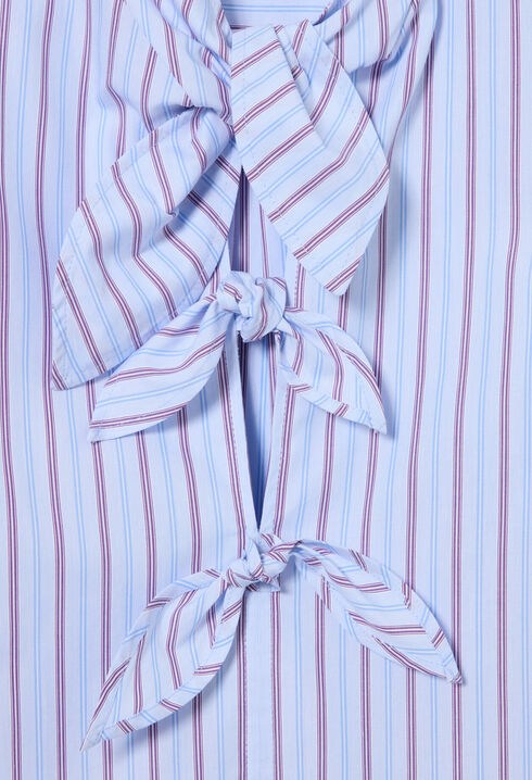 Striped poplin blouse