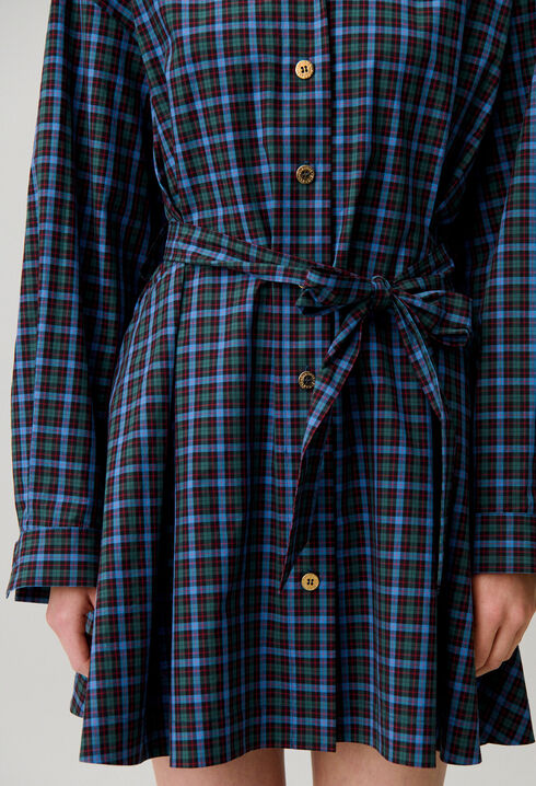 Fitted cotton shirt dress