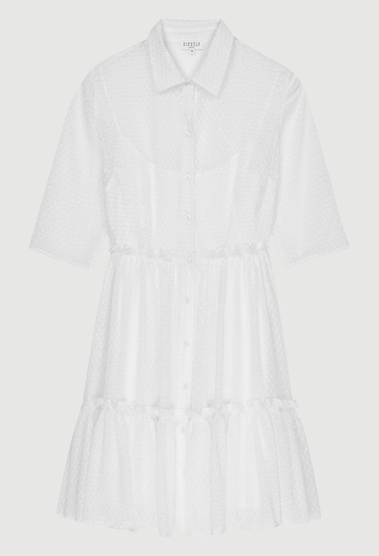 White dotted Swiss shirt dress White dotted Swiss shirt dress