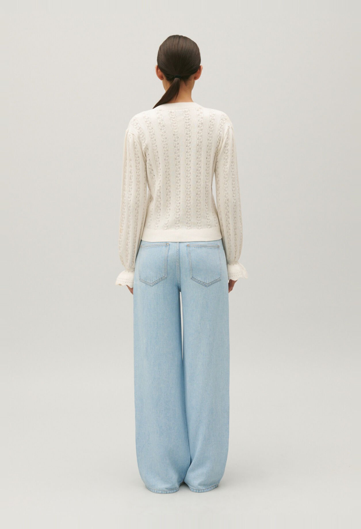 Ecru knitted cardigan