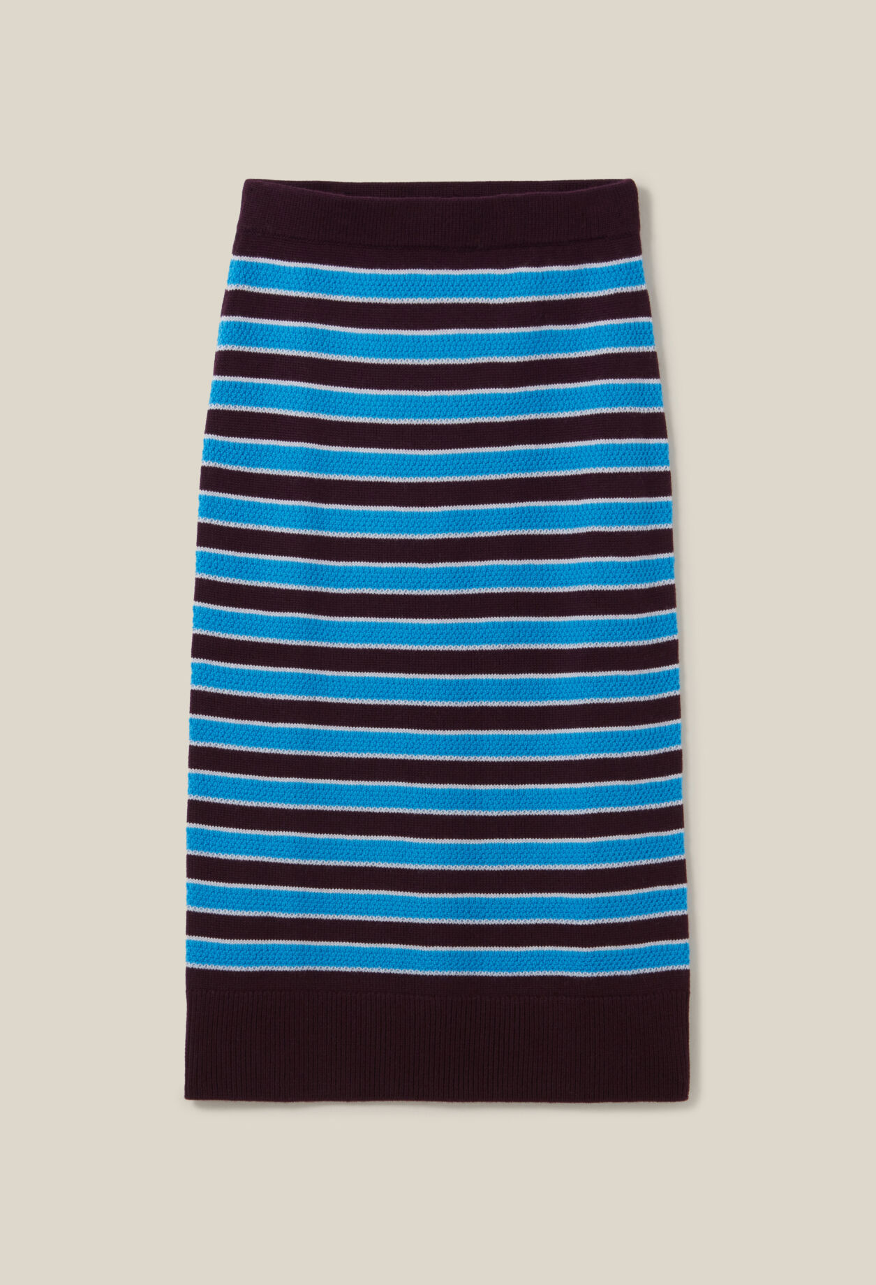 Striped knit sailor skirt