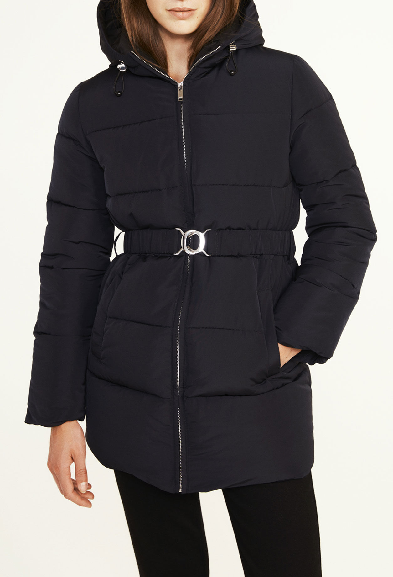 Padded coat with hood