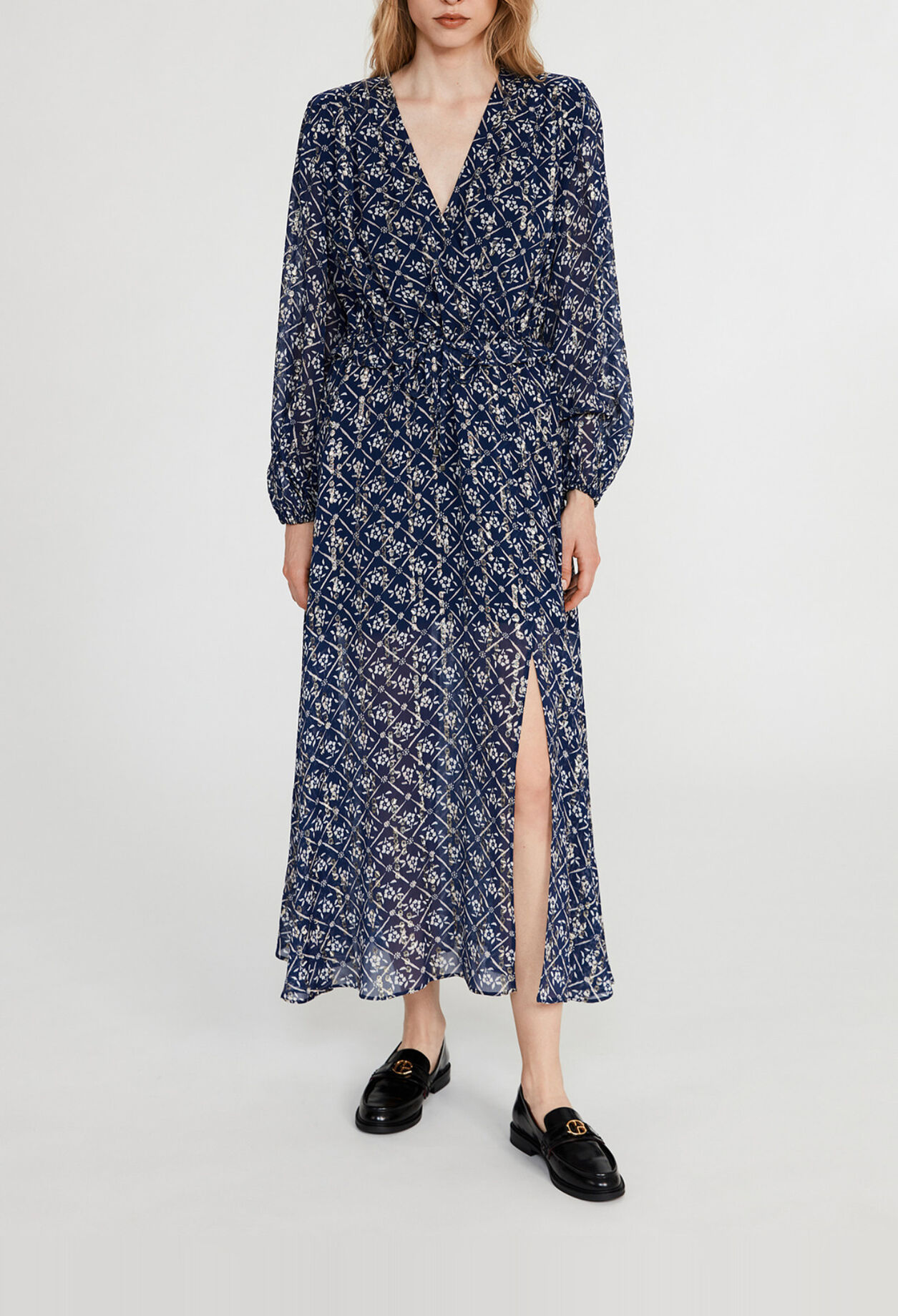 Robe longue à motifs fleuris