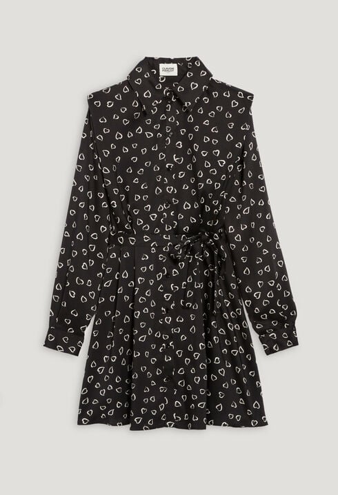 Short heart print dress