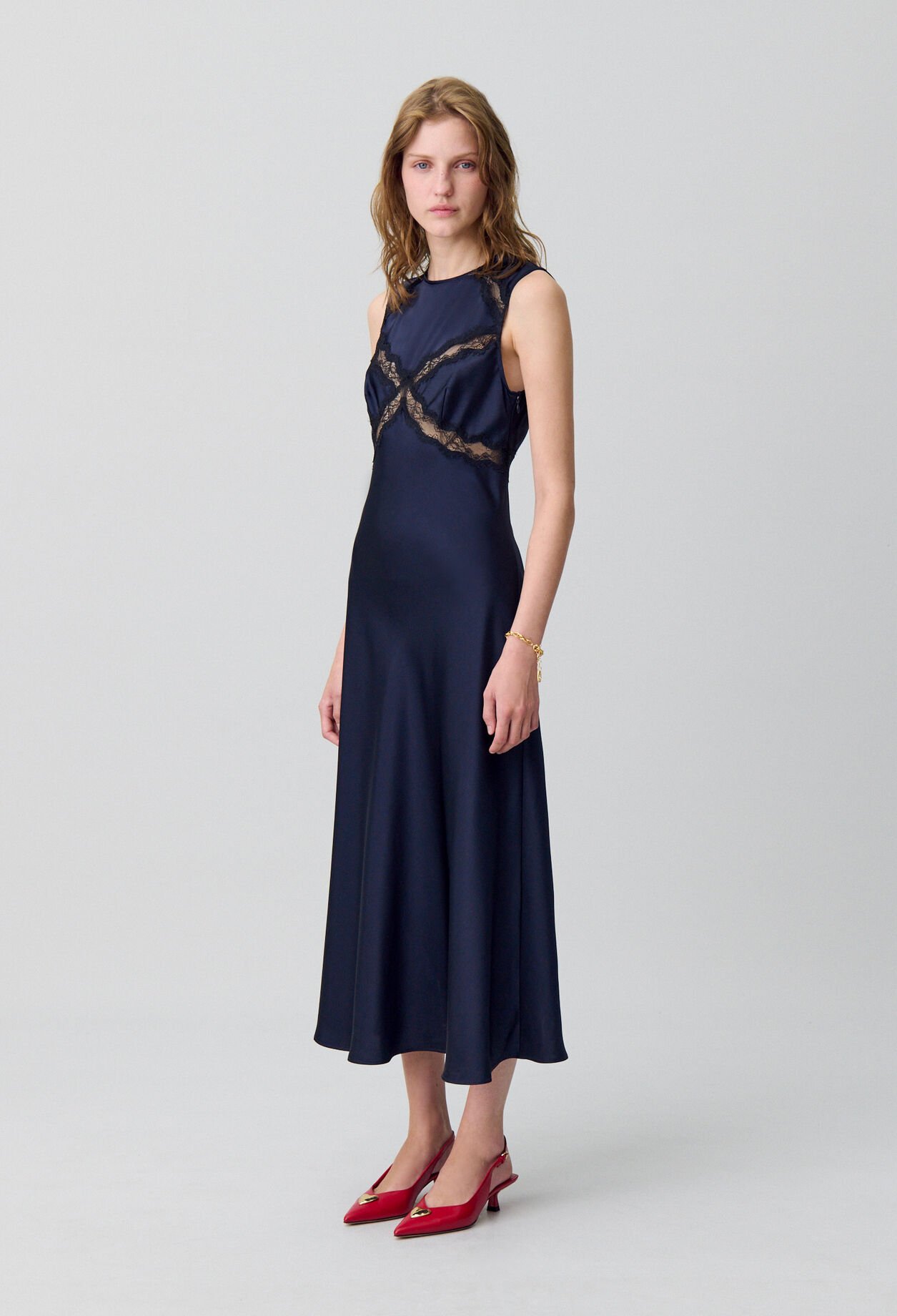 Long satin and lace dress Long satin and lace dress