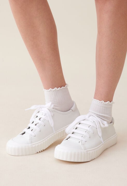 White Leather Trainers