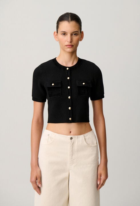 Velvet Knit Cardigan