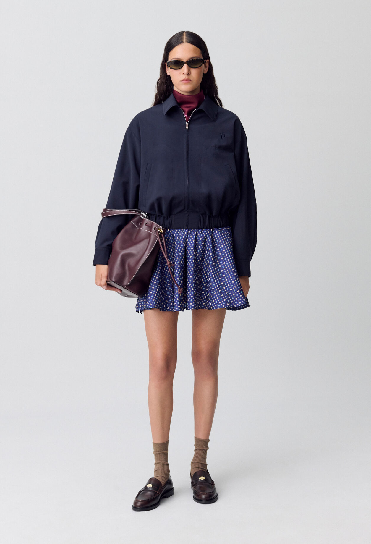 Oversized zip-up jacket