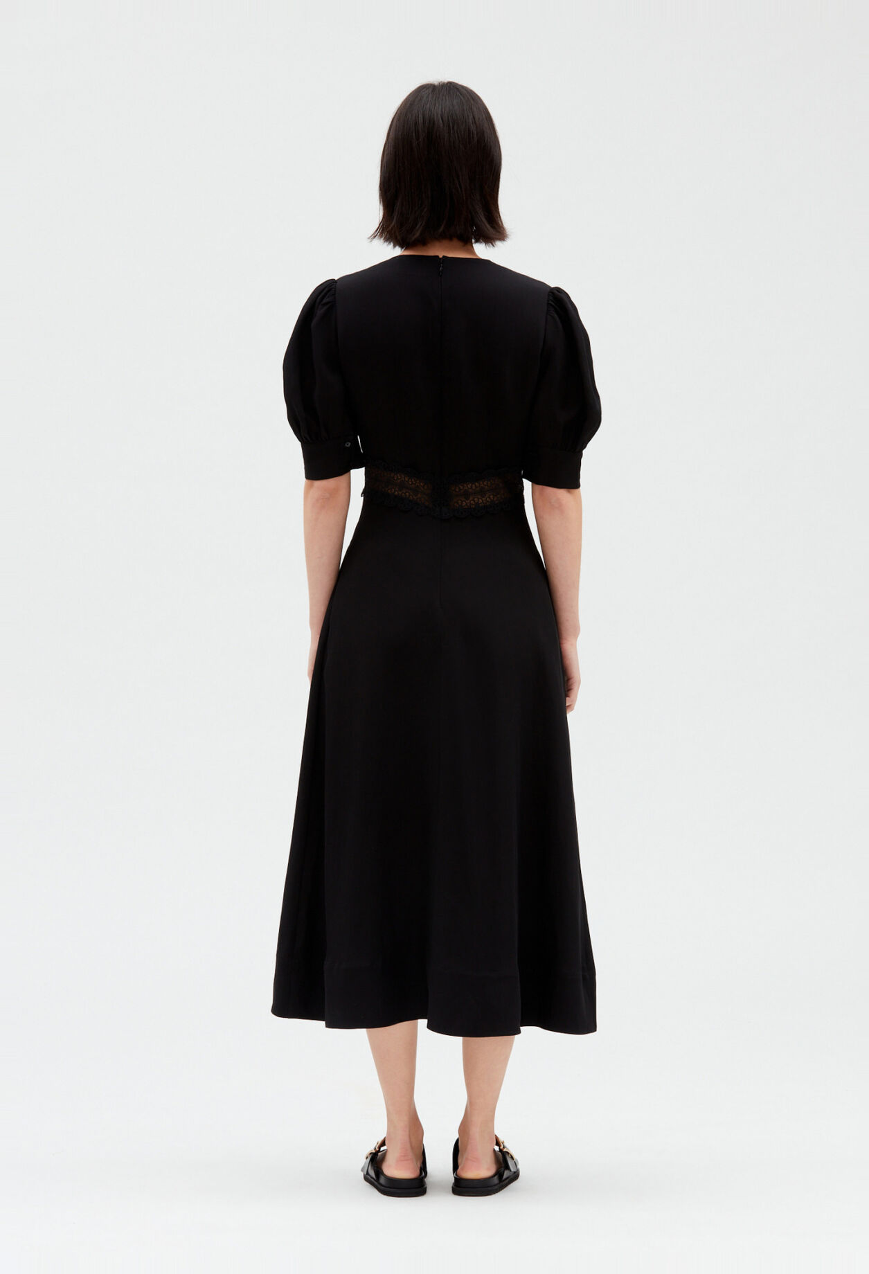 Embroidered midi dress