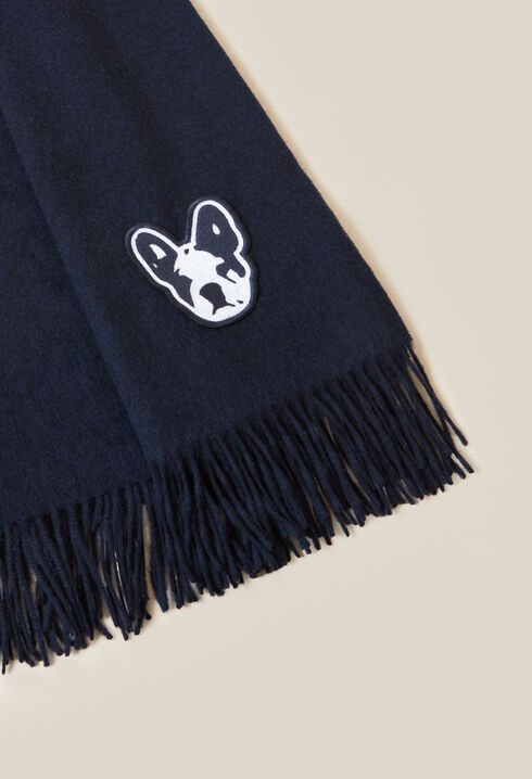 Jean Toto wool scarf with fringes