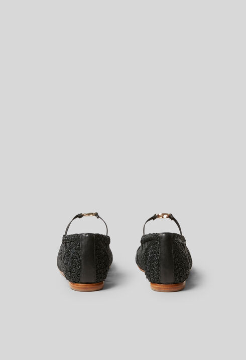 Woven Leather Ballet Flats