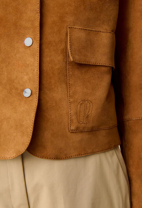 Suede leather jacket