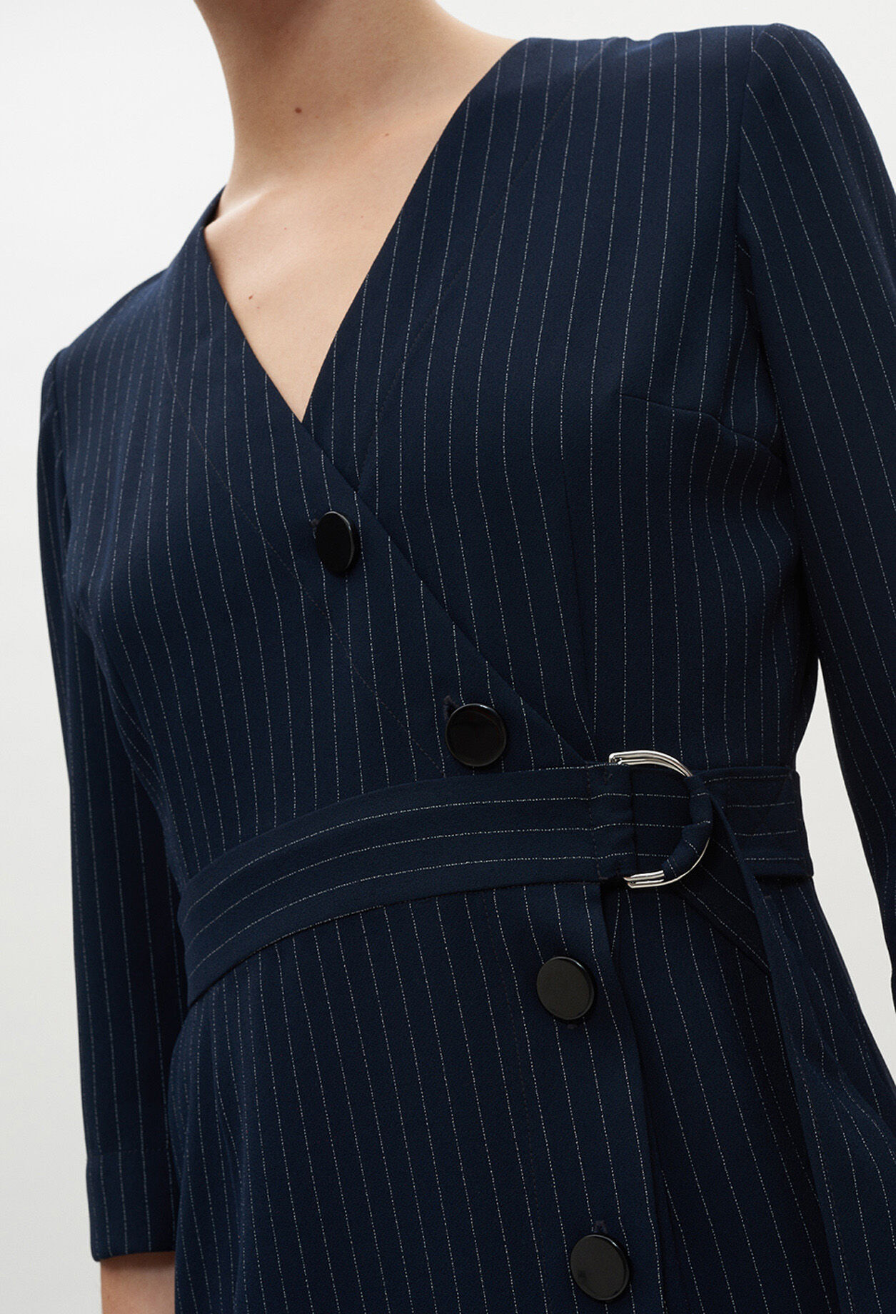 Striped crossover dress