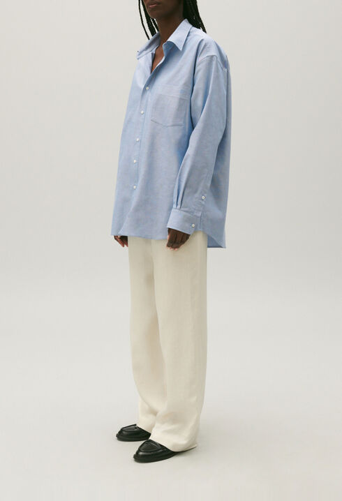 Sky blue cotton shirt