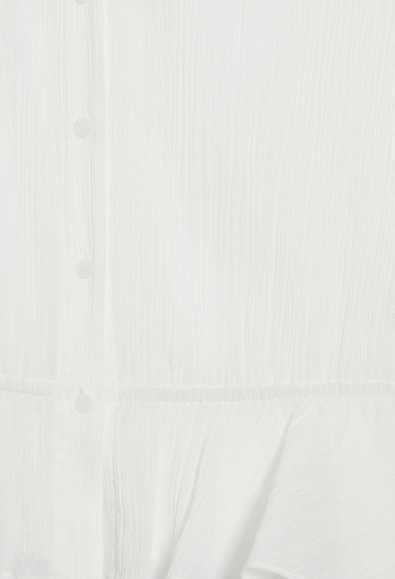 Ruffled cream basque shirt