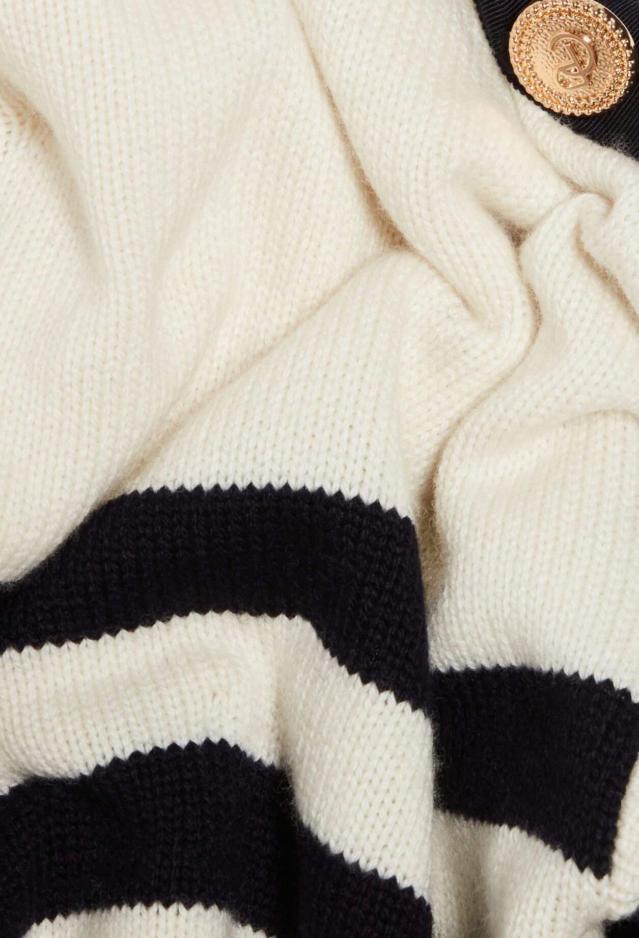 Pull marin &agrave; col montant