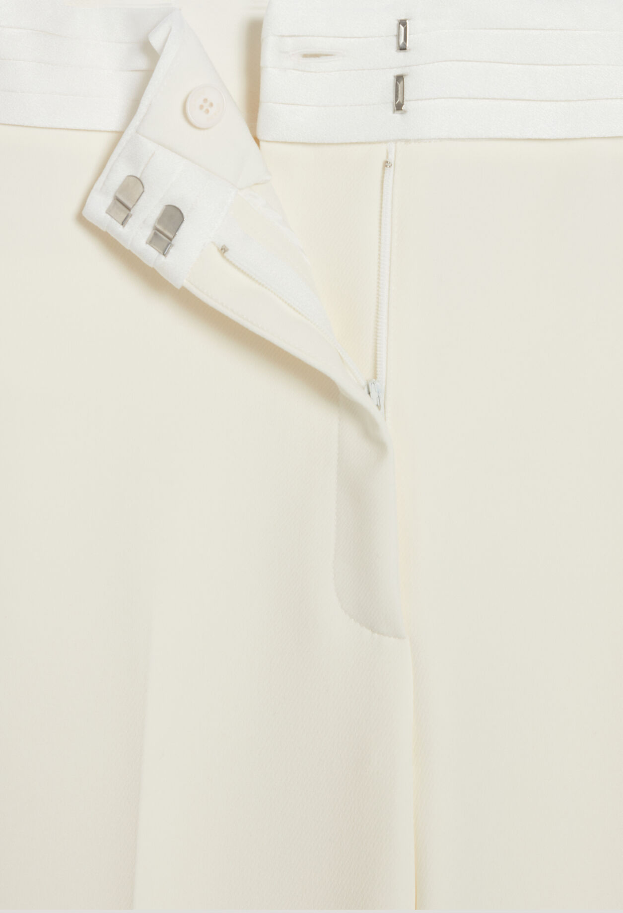 White straight tailored trousers