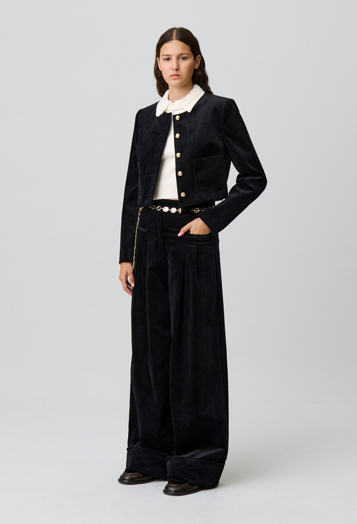 Short Velvet Boxy Jacket Short Velvet Boxy Jacket