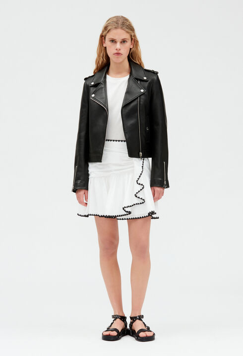 Black leather jacket