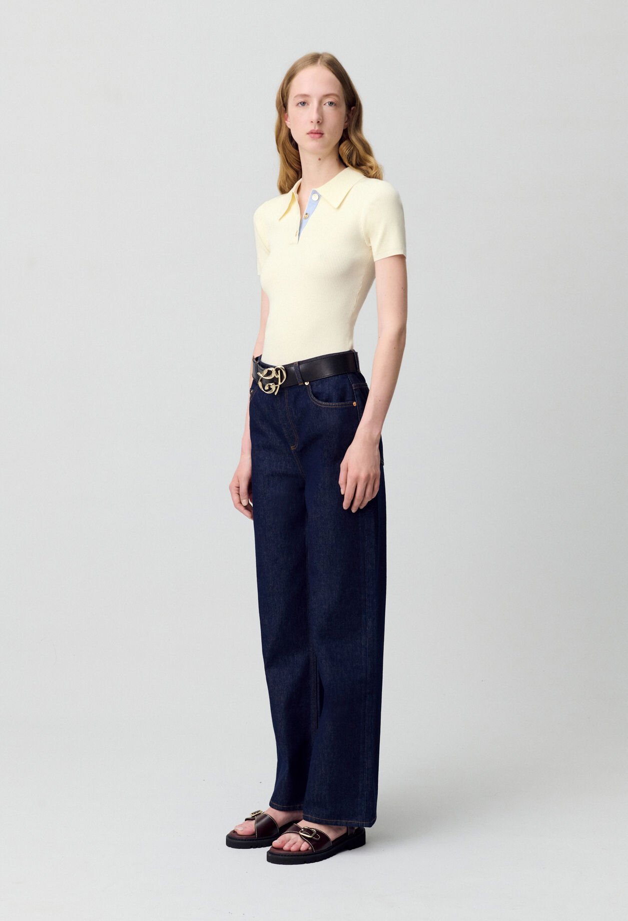 Fine Knit Polo Top Fine Knit Polo Top