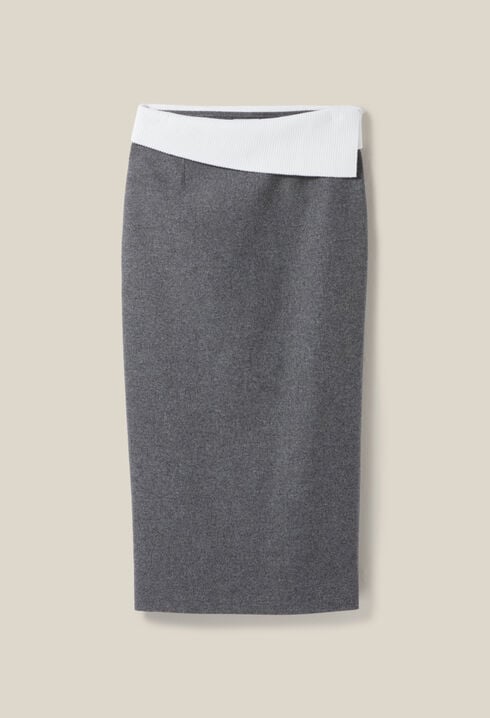 Grey pencil skirt