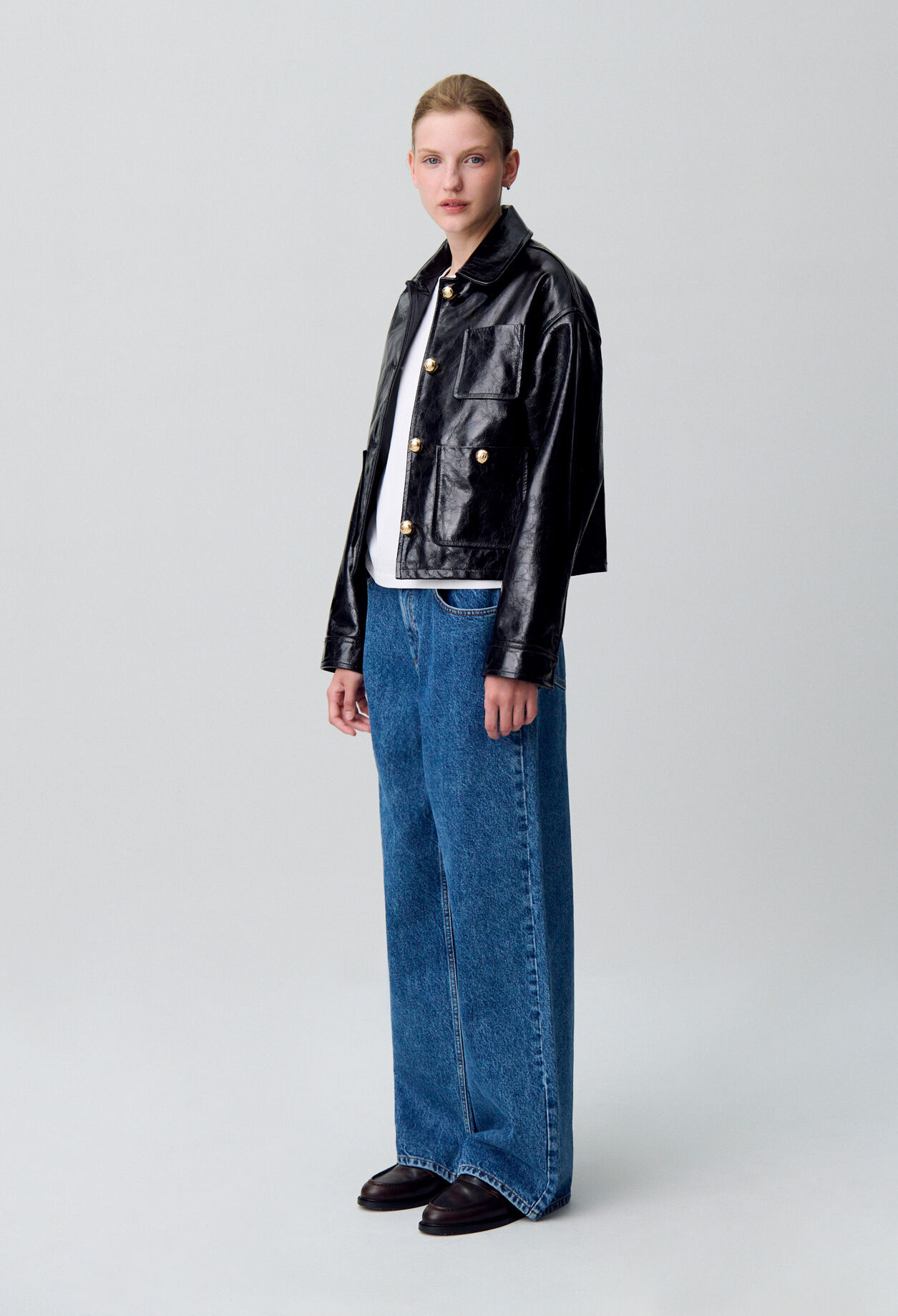 Aged patent leather jacket Aged patent leather jacket