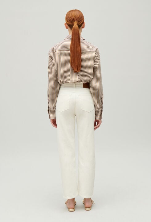 Off white straight cargo Pierre jeans