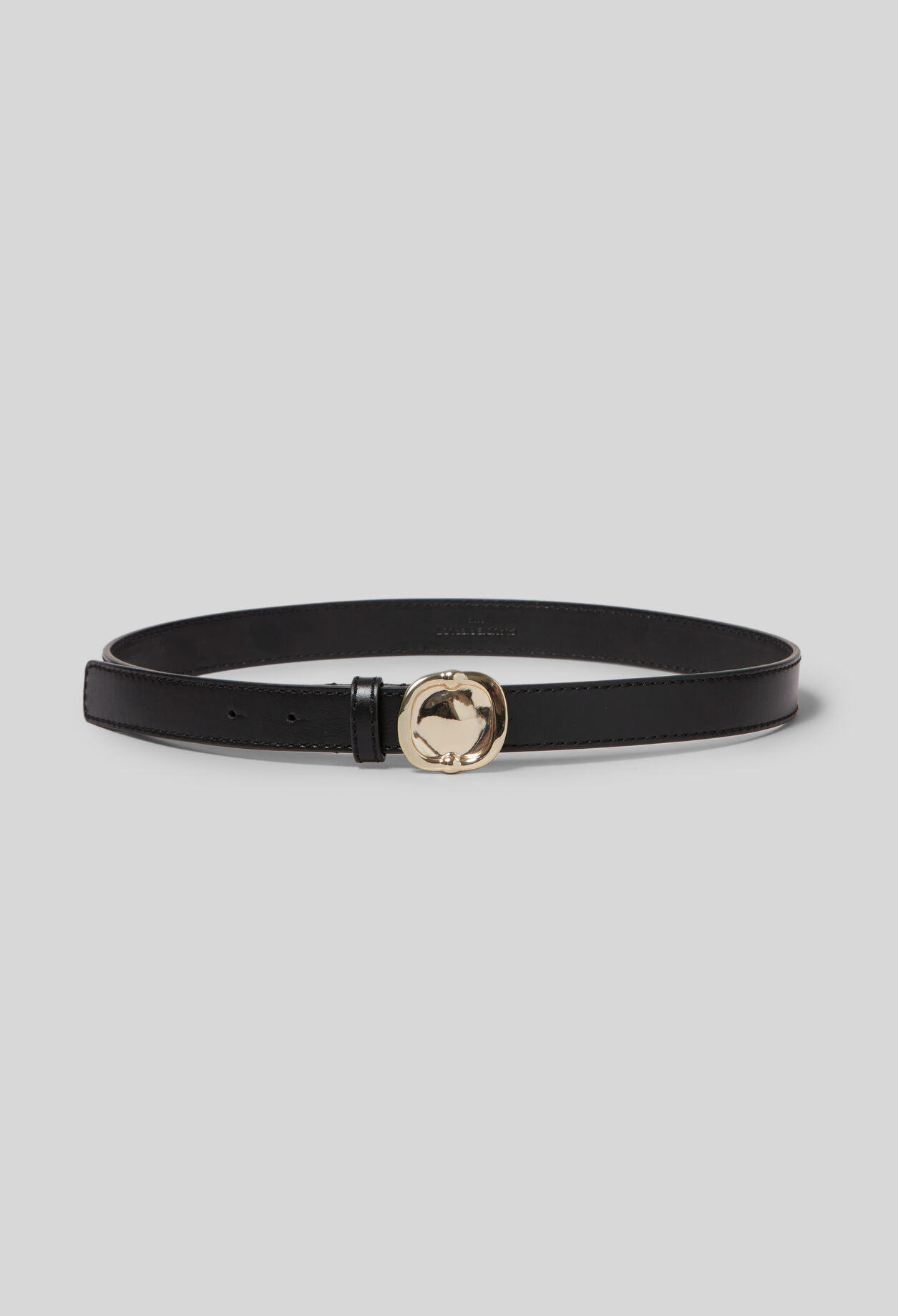 Leather Belt with Gold Buckle Leather Belt with Gold Buckle